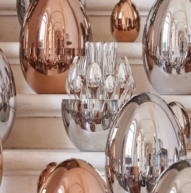 MOOD – 24-teiliges versilbertes Besteckset mit Design-Etui