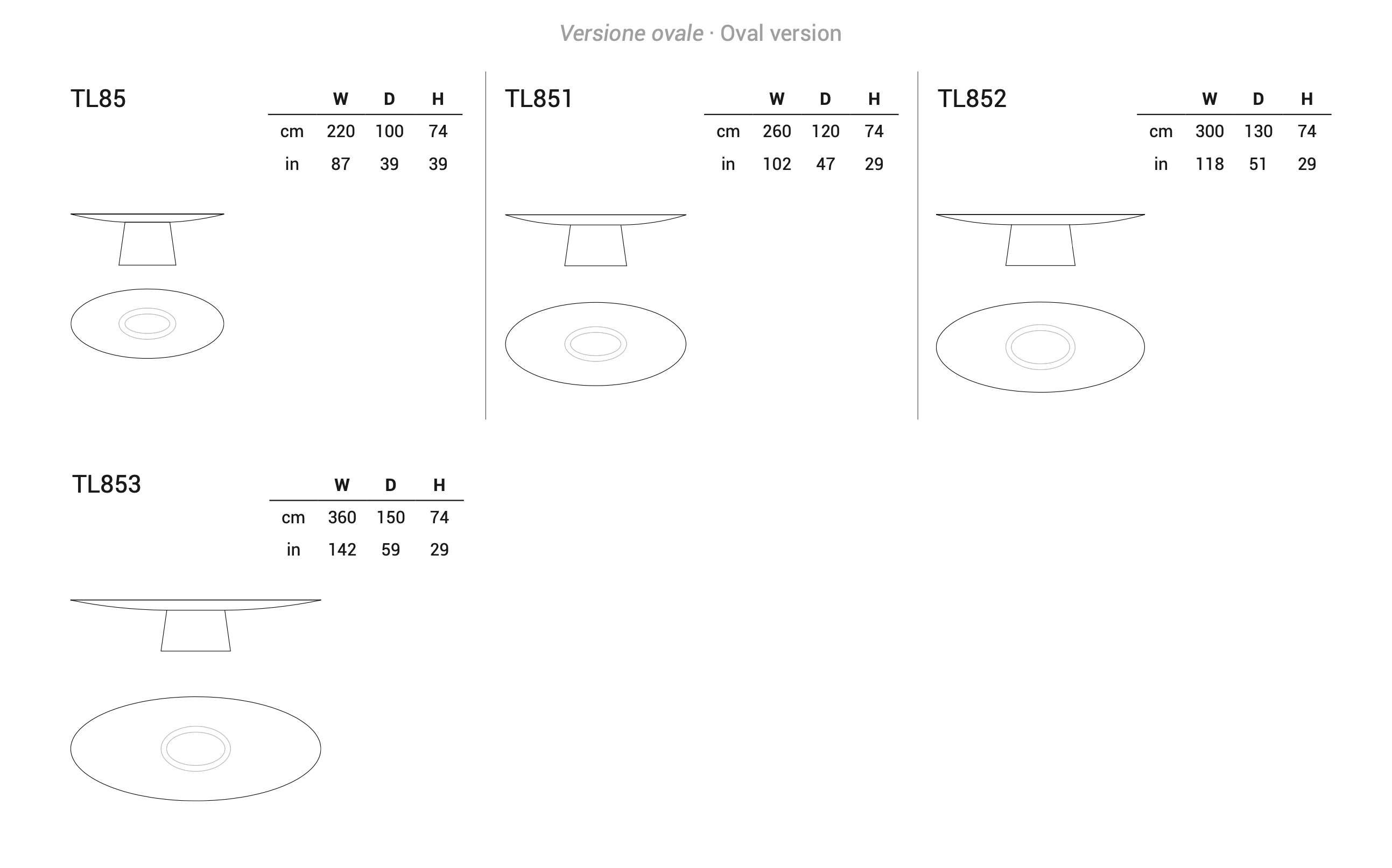 Oval UFO dining table