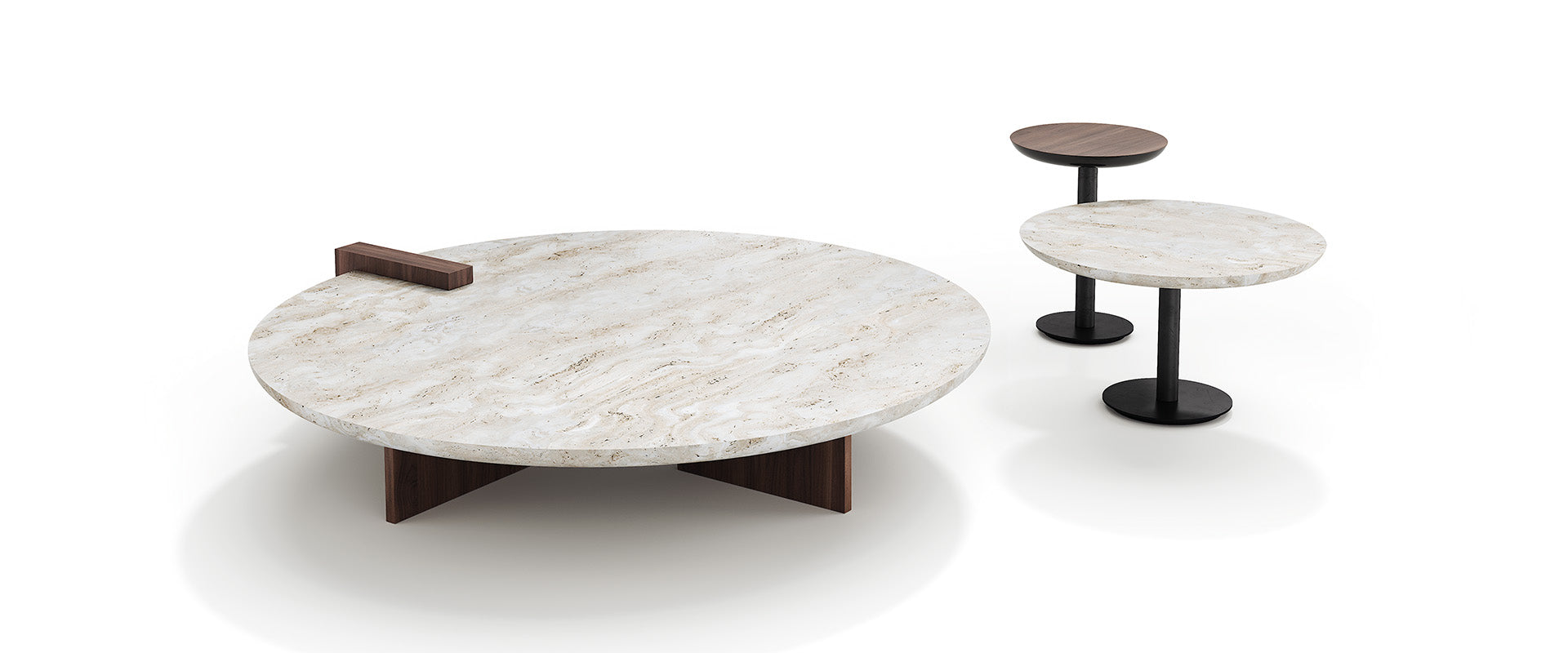 Round marble coffee table Antinomia