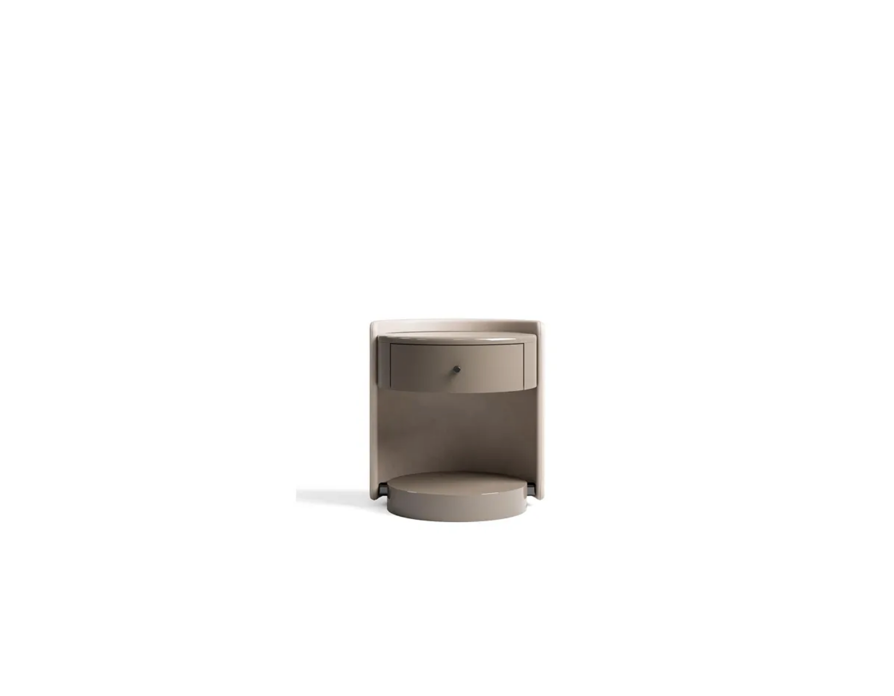 Dolmen bedside table with leather