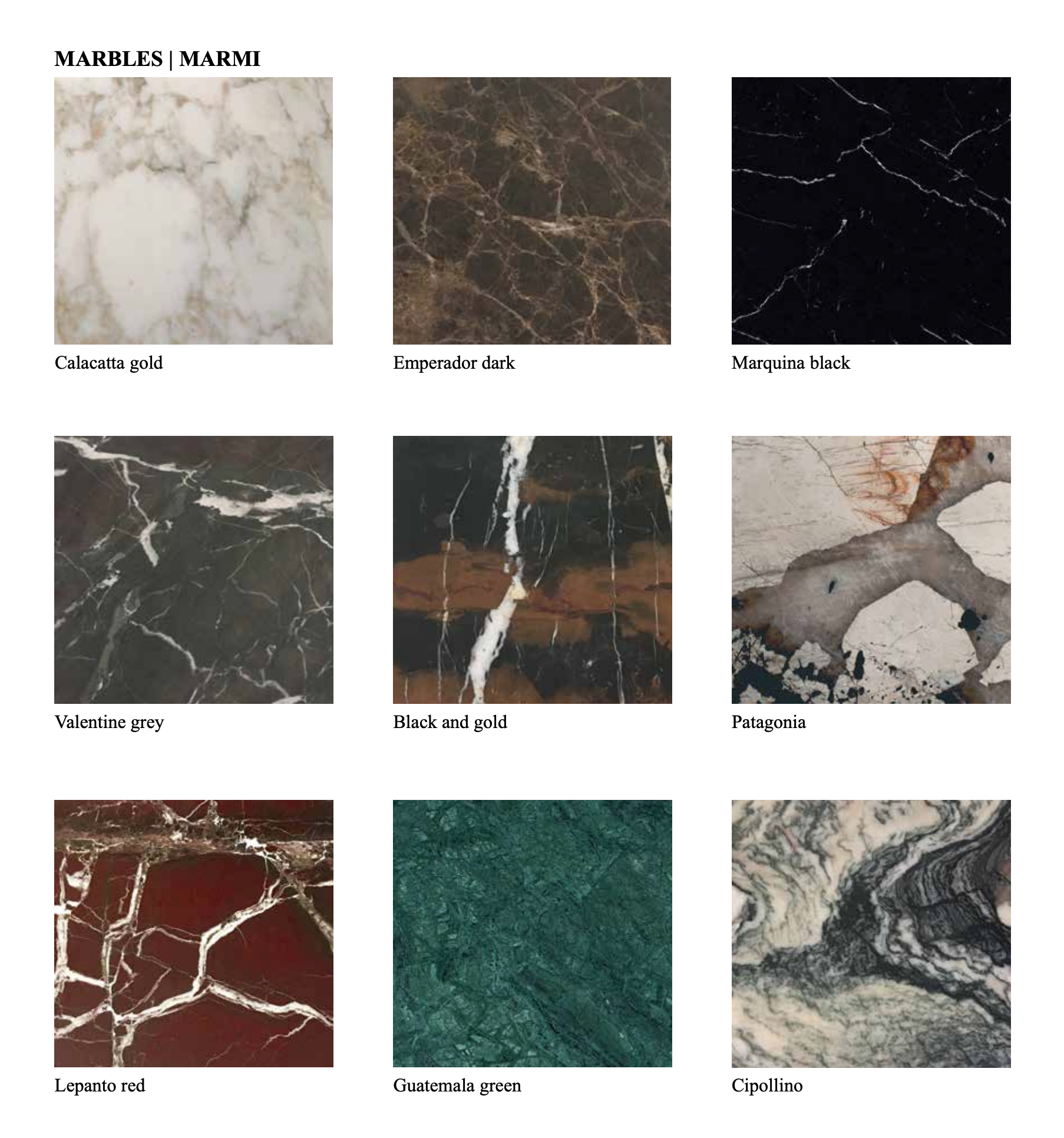 Marble Table Spectra