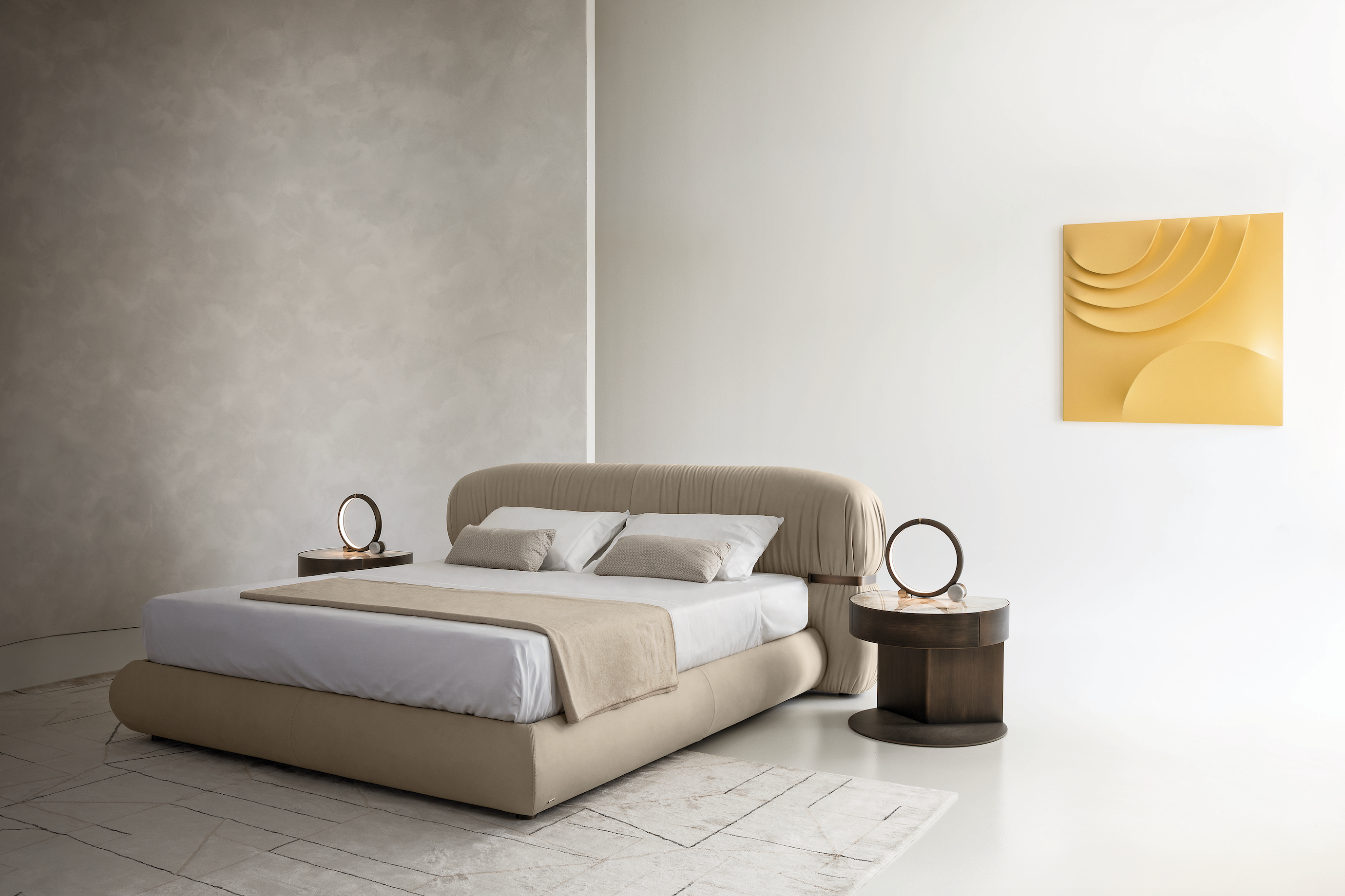 Leder Bett Fandango ( für Matratze 200 x 200 cm )