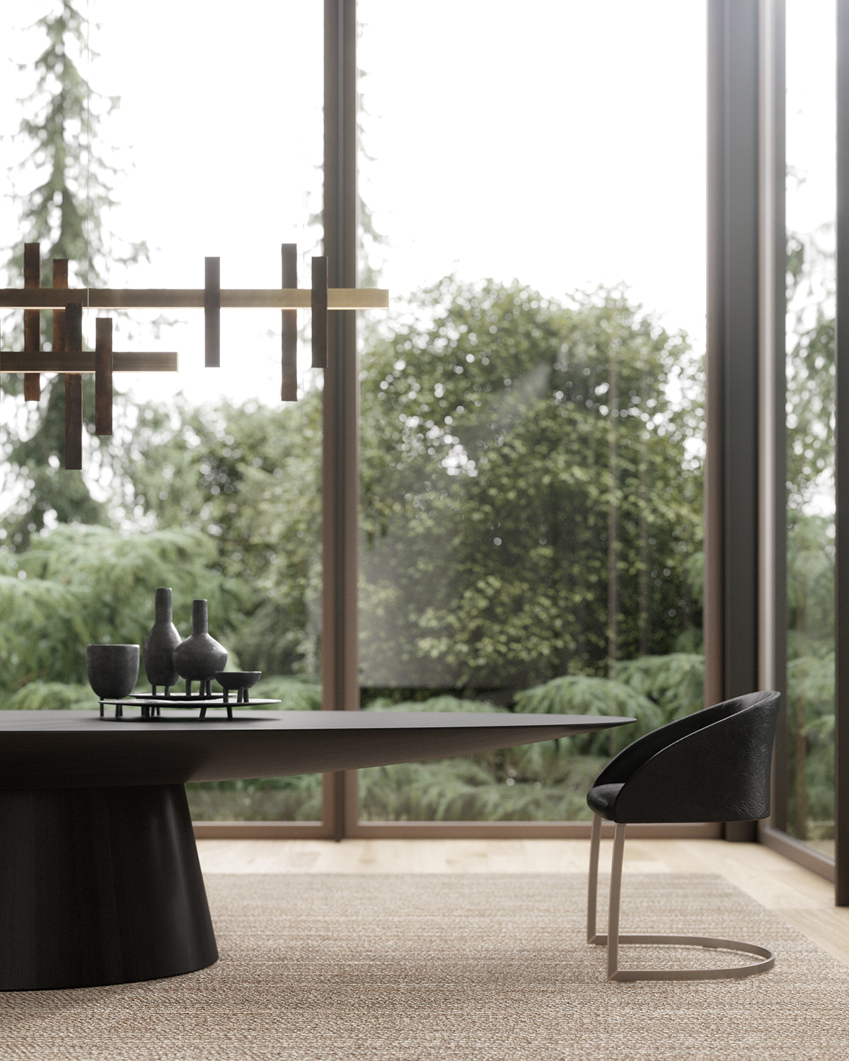 Sign chair with metal base