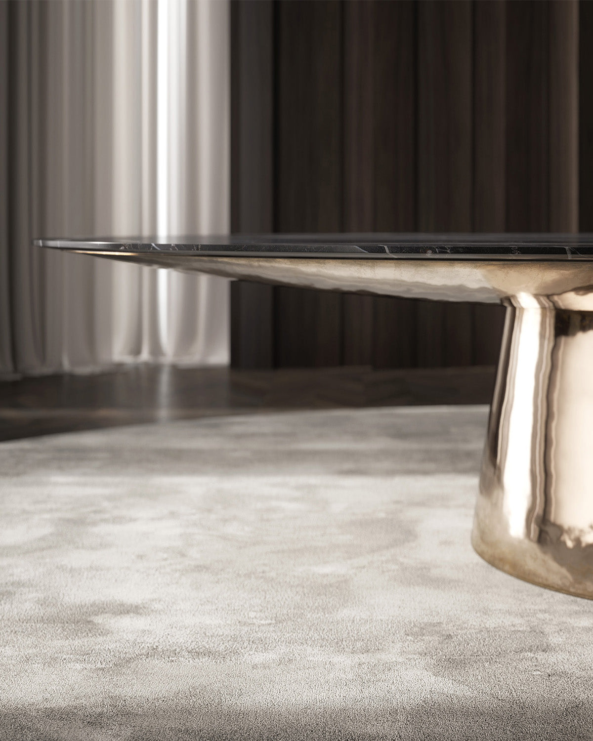 Metal UFO dining table