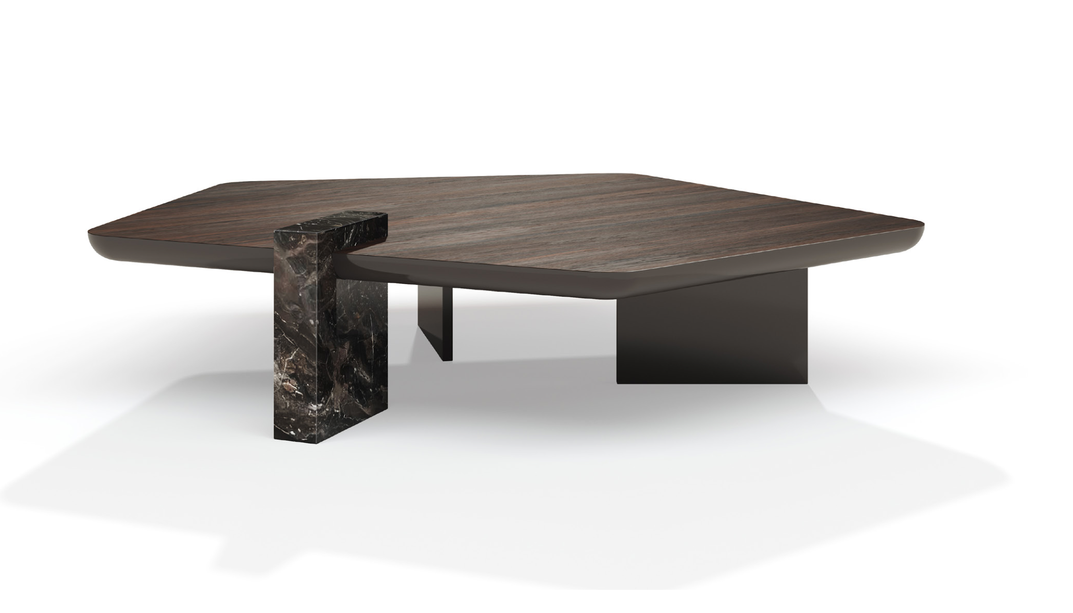 Antinomia coffee table with marble base