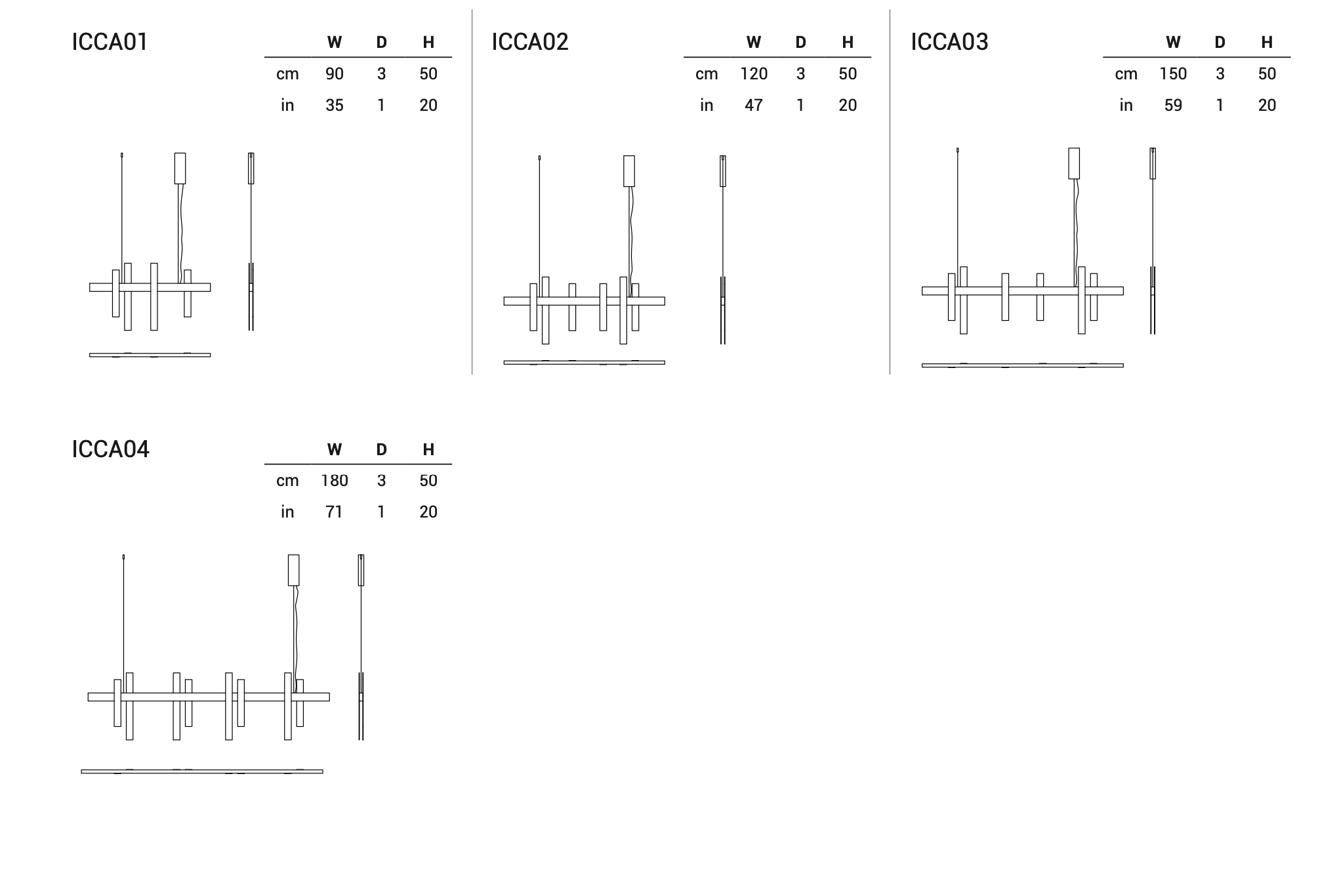 Hängeleuchte Forest mit 2 Elementen