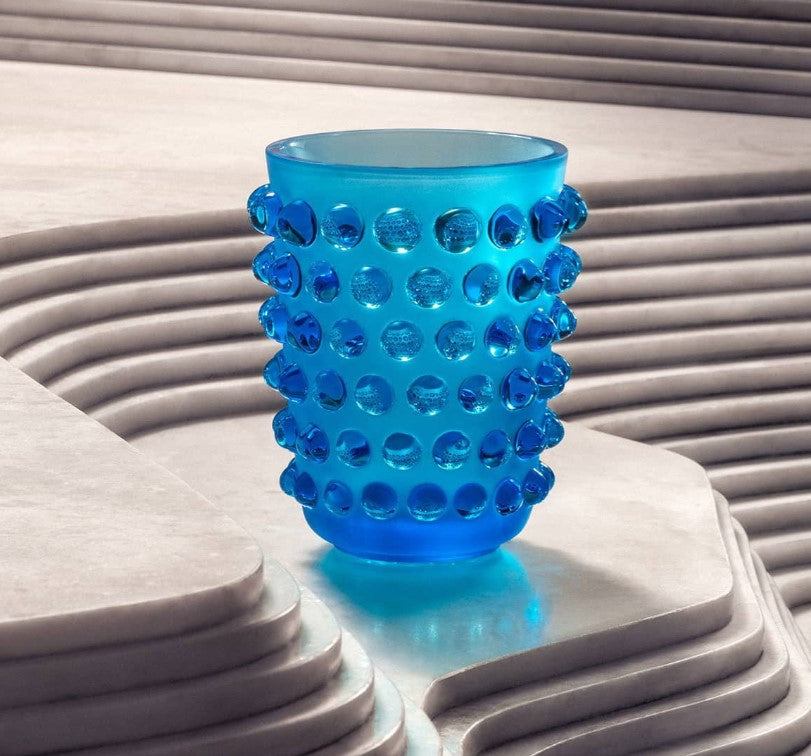 MOSSI VASE TÜRKIS LALIQUE