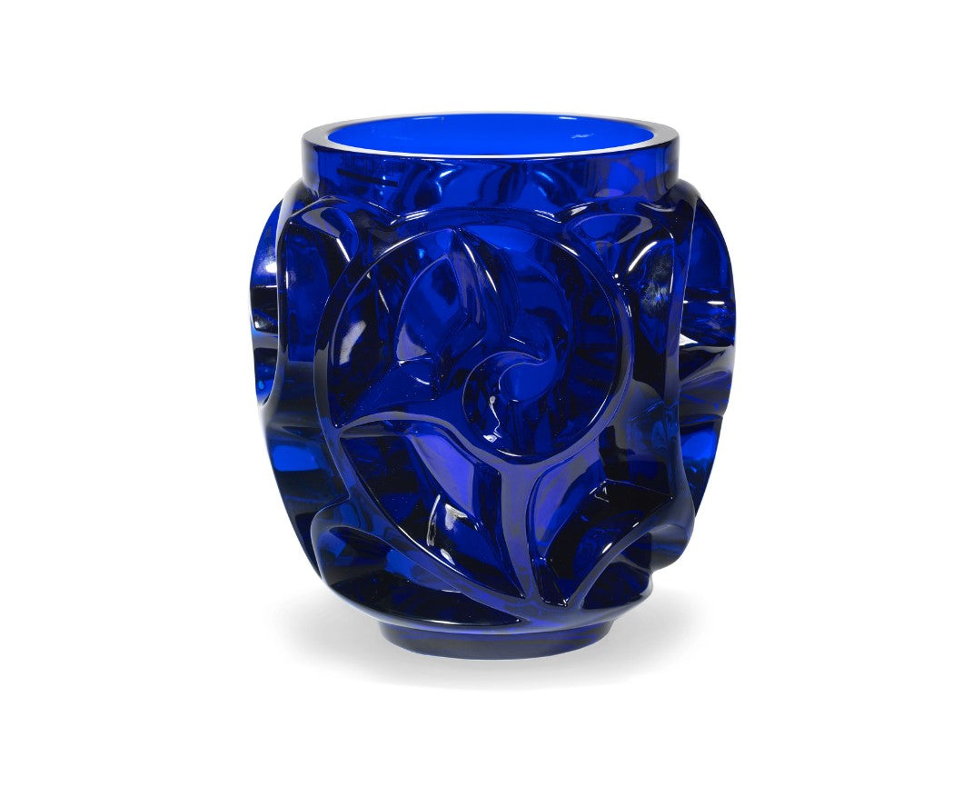Lalique Tourbillons – Limitierte Vase in Cap-Ferrat Blau  Limitierte Edition: 441/999 Exemplare