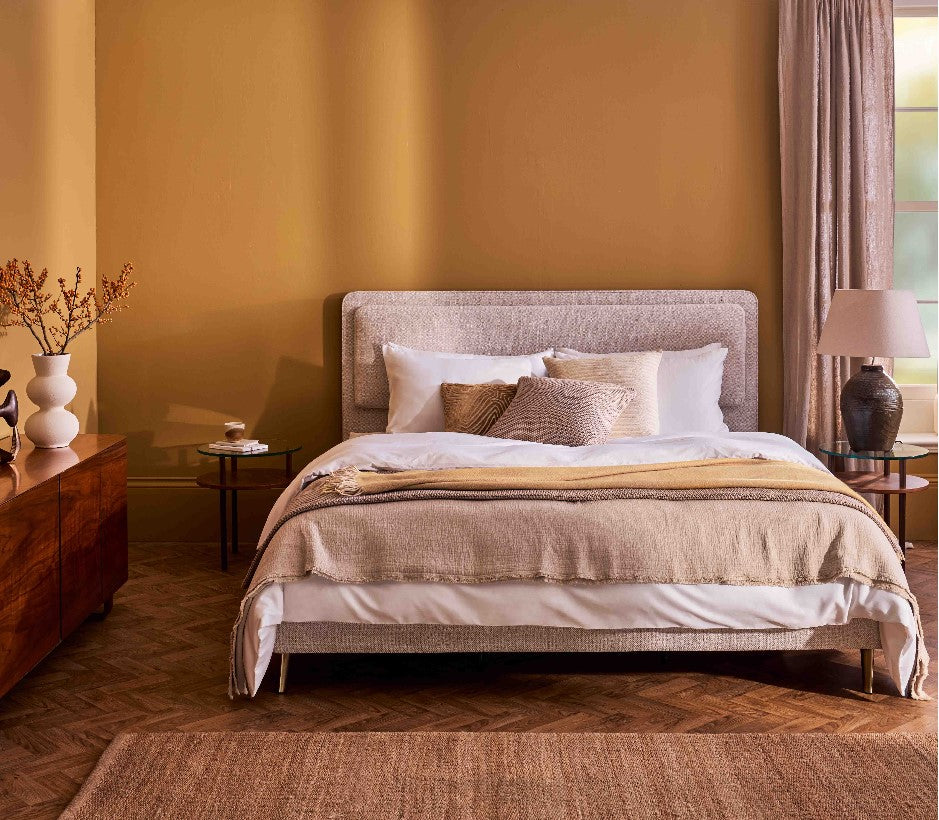 Vispring Charlotte-mit Bettrahmen Diwan-System und Kopfteil